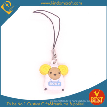 China High Quality 3D PVC Mobile Phone Straps for Cute Animal at Factory Price